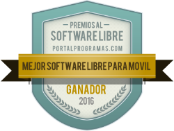 Ganador de los Premios PortalProgramas 2016 como Mejor software libre para móvil