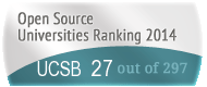 The University of California - Santa Barbara (UCSB)'s Open Source universities Ranking position. PortalProgramas.com