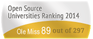 The University of Mississippi (Ole Miss)'s Open Source universities Ranking position. PortalProgramas.com