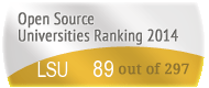 The Louisiana State University and Agricultural and Mechanical College (LSU)'s Open Source universities Ranking position. PortalProgramas.com