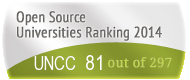 The University of North Carolina at Charlotte (UNCC)'s Open Source universities Ranking position. PortalProgramas.com