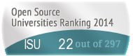 The Iowa State University (ISU)'s Open Source universities Ranking position. PortalProgramas.com