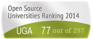 The University of Georgia (UGA)'s Open Source universities Ranking position. PortalProgramas.com