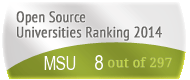 The Michigan State University (MSU)'s Open Source universities Ranking position. PortalProgramas.com