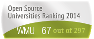 The Western Michigan University (WMU)'s Open Source universities Ranking position. PortalProgramas.com