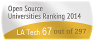 The Louisiana Tech University (LA Tech)'s Open Source universities Ranking position. PortalProgramas.com