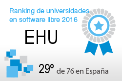 La EHU en el Ranking de universidades en software libre. PortalProgramas.com