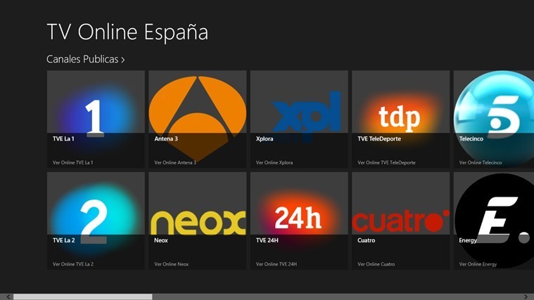 TV Online España para Windows 8 - Descargar Gratis