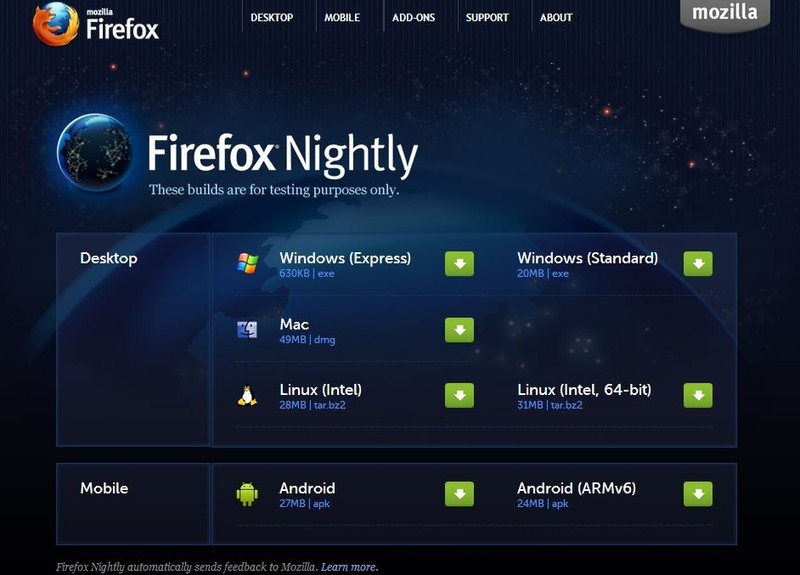firefox nightly 64 bit