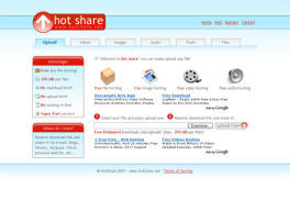 Hotshare: almacena hasta 200 megas gratis en milbits