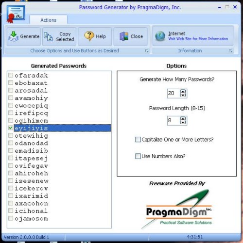 Phonetic Password Generator generador de claves fonéticas