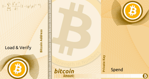 Bitcoin imprimidos en papel