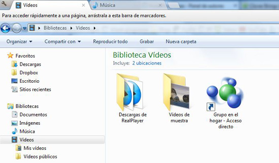 Clover: pestañas en el navegador de Windows