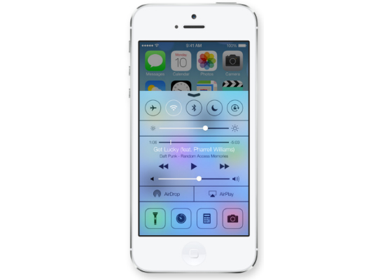 Nuevo centro de control del iOS 7