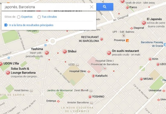 Google Maps nuevos iconos según tipo de local
