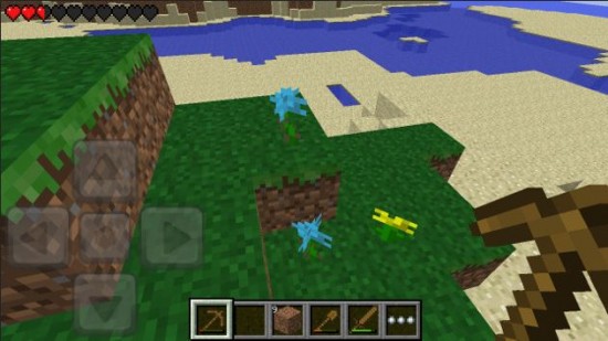 Flores azules en Minecraft Pocket Edition
