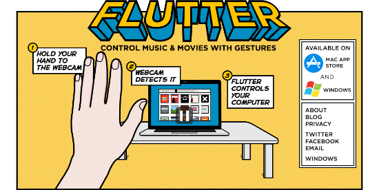 Imagen de inicio de la web de Flutter
