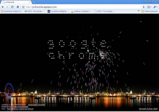 JS Fireworks de Chrome Experiments