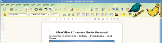 Cambiar interfaz de LibreOffice