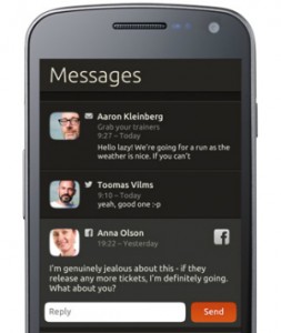 Notificación de mensajes en Ubuntu para móviles