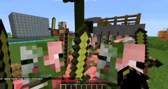 Pigman agresivos en Minecraft