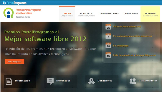 4º Premios PortalProgramas al mejor Software Libre 2012