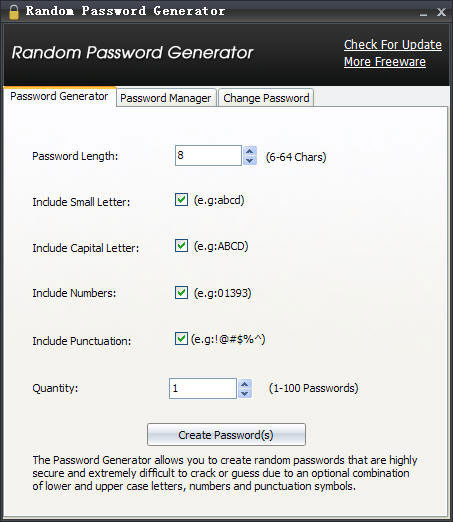 Random Password evita las contraseñas simples