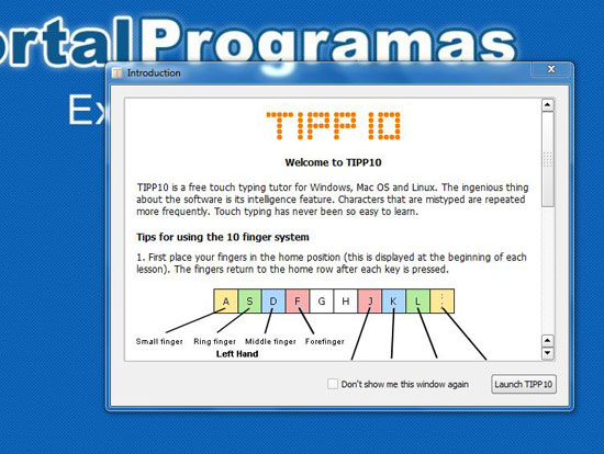 Descarga TIPP10 para aprender mecanografía