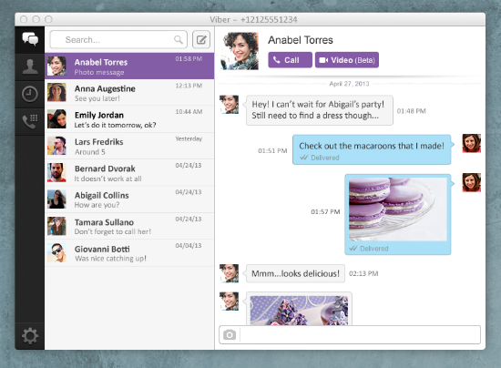Chat en Viber Desktop